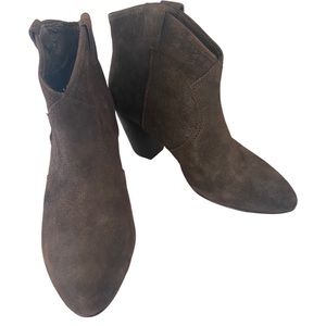 ASH Jalouse brown leather ankle boots.  Euro size 37 1/2.  US 7